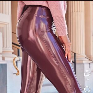 NWT SPANX  PATENT LEATHER LEGGING-RUBY Red skinny skinny holidays Sz S, M